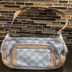 Liz Claiborne & co. Light blue small shoulder purse bag signature